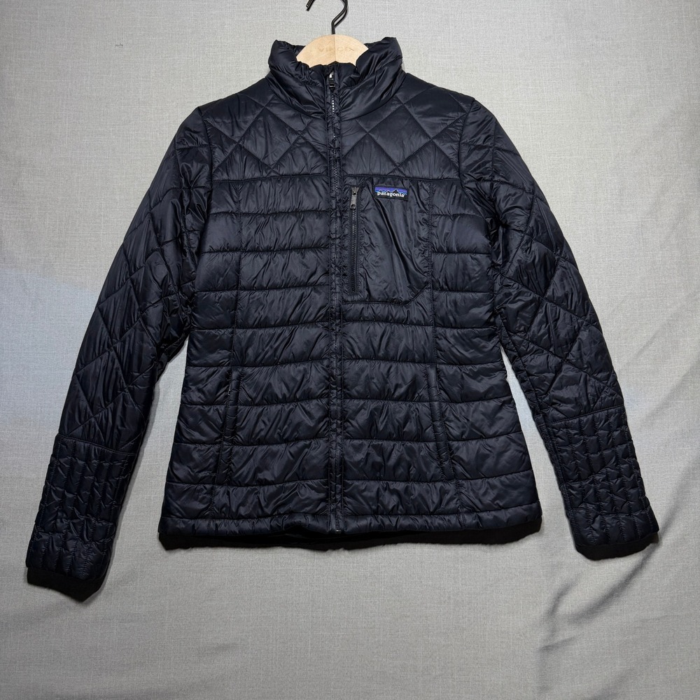Patagonia Radalie Puff Jacket Women Small Black LS 27690 Gorpcore Hiking Puffer